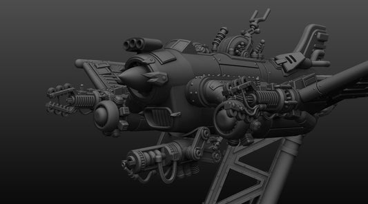 Ork Plane - Compatible with Warhammer 40K - by Bulwark Gaming - Tabletop RPG Miniature - Roleplaying 3D Printed Fantasy Mini