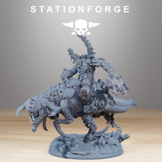 Orkaz Beast Boss - Compatible with Warhammer 40K - by Station Forge - Tabletop RPG Miniature - Roleplaying 3D Printed Fantasy Mini