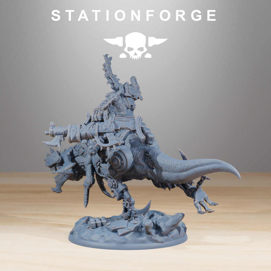 Orkaz Beast Boss - Compatible with Warhammer 40K - by Station Forge - Tabletop RPG Miniature - Roleplaying 3D Printed Fantasy Mini