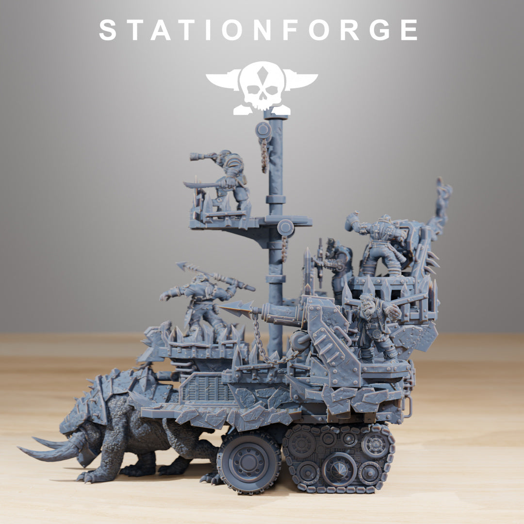 Orkaz Death Mounta - Compatible with Warhammer 40K - by Station Forge - Tabletop RPG Miniature - Roleplaying 3D Printed Fantasy Mini