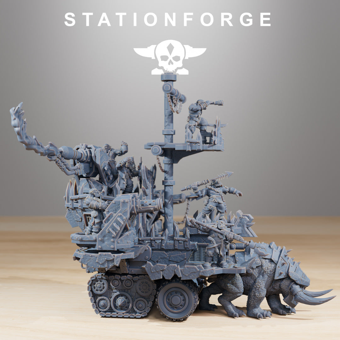 Orkaz Death Mounta - Compatible with Warhammer 40K - by Station Forge - Tabletop RPG Miniature - Roleplaying 3D Printed Fantasy Mini