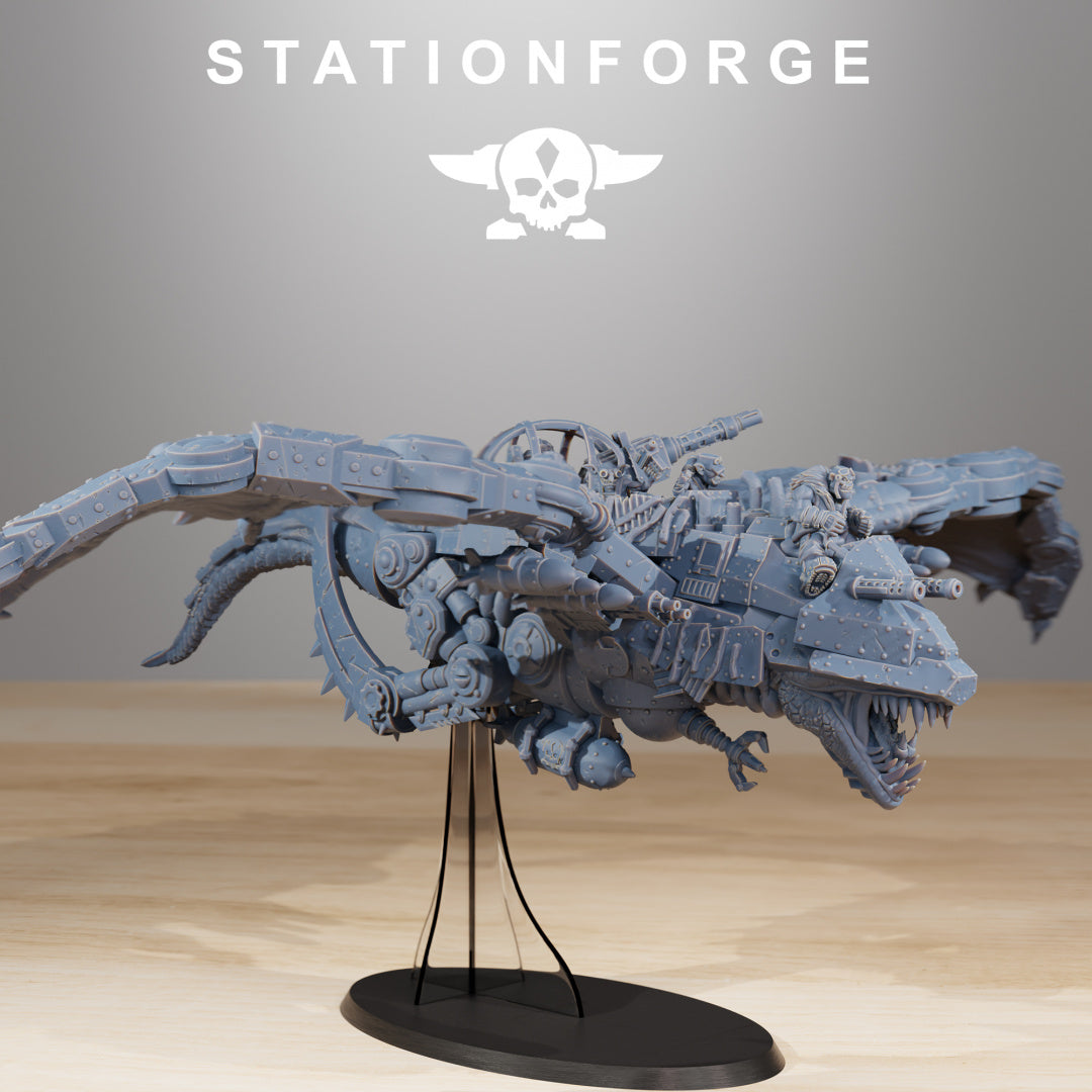 Orkaz Dragon Bomba - Compatible with Warhammer 40K - by Station Forge - Tabletop RPG Miniature - Roleplaying 3D Printed Fantasy Mini