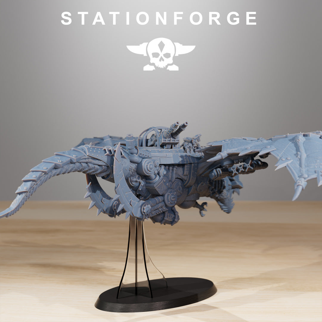 Orkaz Dragon Bomba - Compatible with Warhammer 40K - by Station Forge - Tabletop RPG Miniature - Roleplaying 3D Printed Fantasy Mini