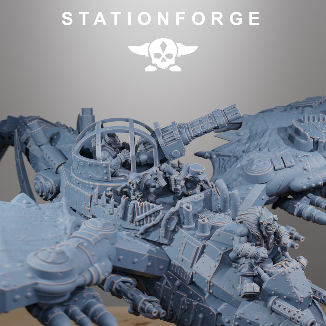 Orkaz Dragon Bomba - Compatible with Warhammer 40K - by Station Forge - Tabletop RPG Miniature - Roleplaying 3D Printed Fantasy Mini