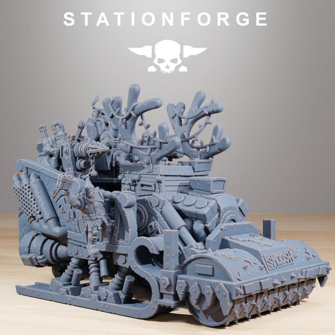 Orkaz Festivator - Compatible with Warhammer 40K - by Station Forge - Tabletop RPG Miniature - Roleplaying 3D Printed Fantasy Mini