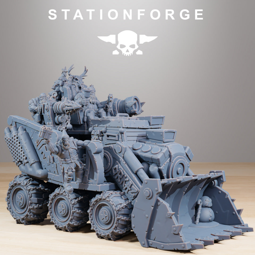 Orkaz Festivator - Compatible with Warhammer 40K - by Station Forge - Tabletop RPG Miniature - Roleplaying 3D Printed Fantasy Mini