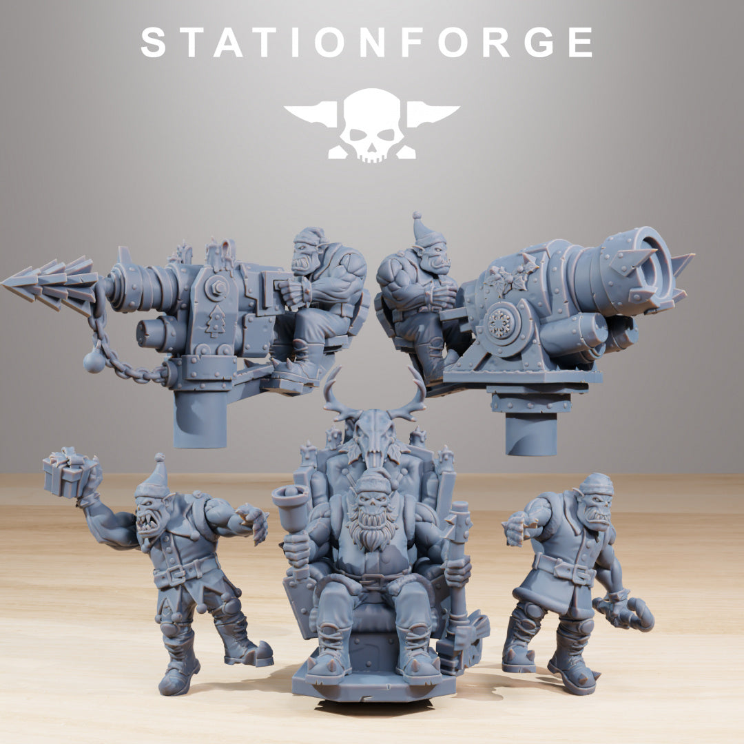 Orkaz Festivator - Compatible with Warhammer 40K - by Station Forge - Tabletop RPG Miniature - Roleplaying 3D Printed Fantasy Mini