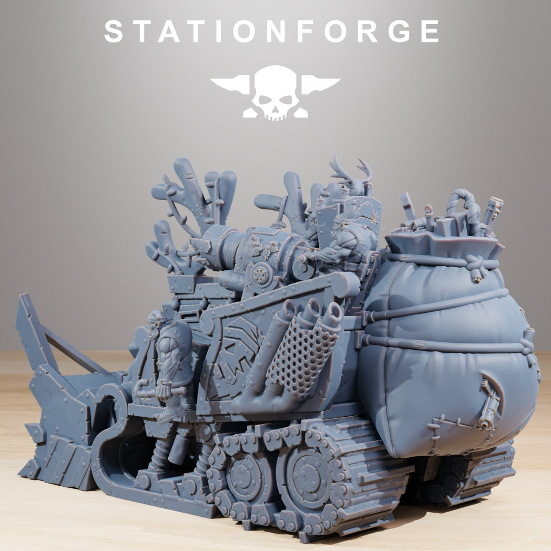 Orkaz Festivator - Compatible with Warhammer 40K - by Station Forge - Tabletop RPG Miniature - Roleplaying 3D Printed Fantasy Mini