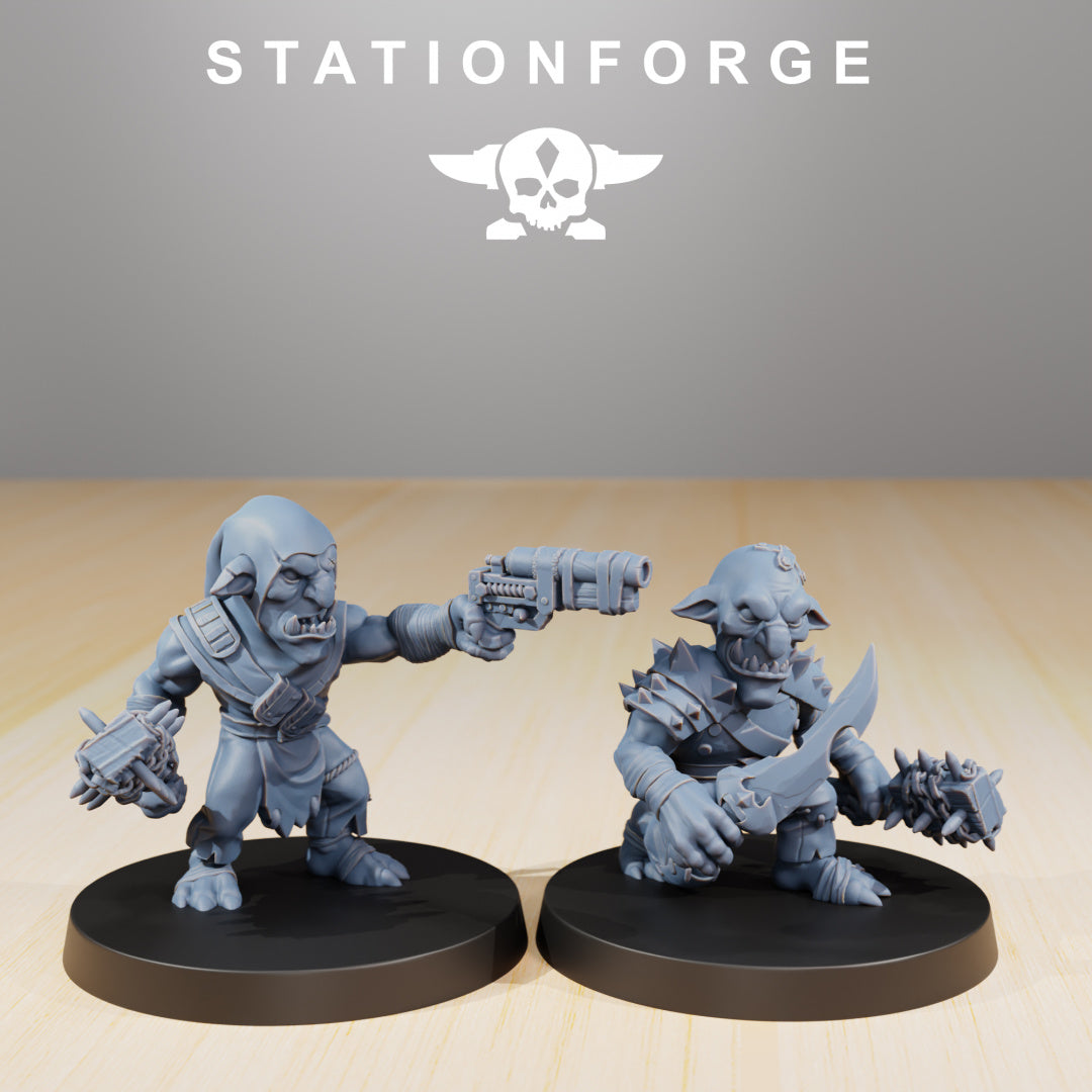 Orkaz Goblins - War Construct - Compatible with Warhammer 40K - by Station Forge - Tabletop RPG Miniature - Roleplaying 3D Printed Fantasy Mini