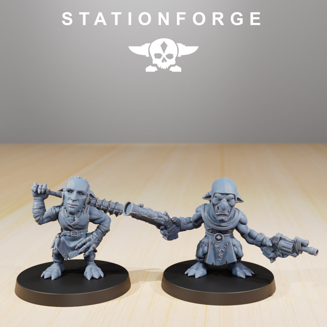 Orkaz Goblins - War Construct - Compatible with Warhammer 40K - by Station Forge - Tabletop RPG Miniature - Roleplaying 3D Printed Fantasy Mini