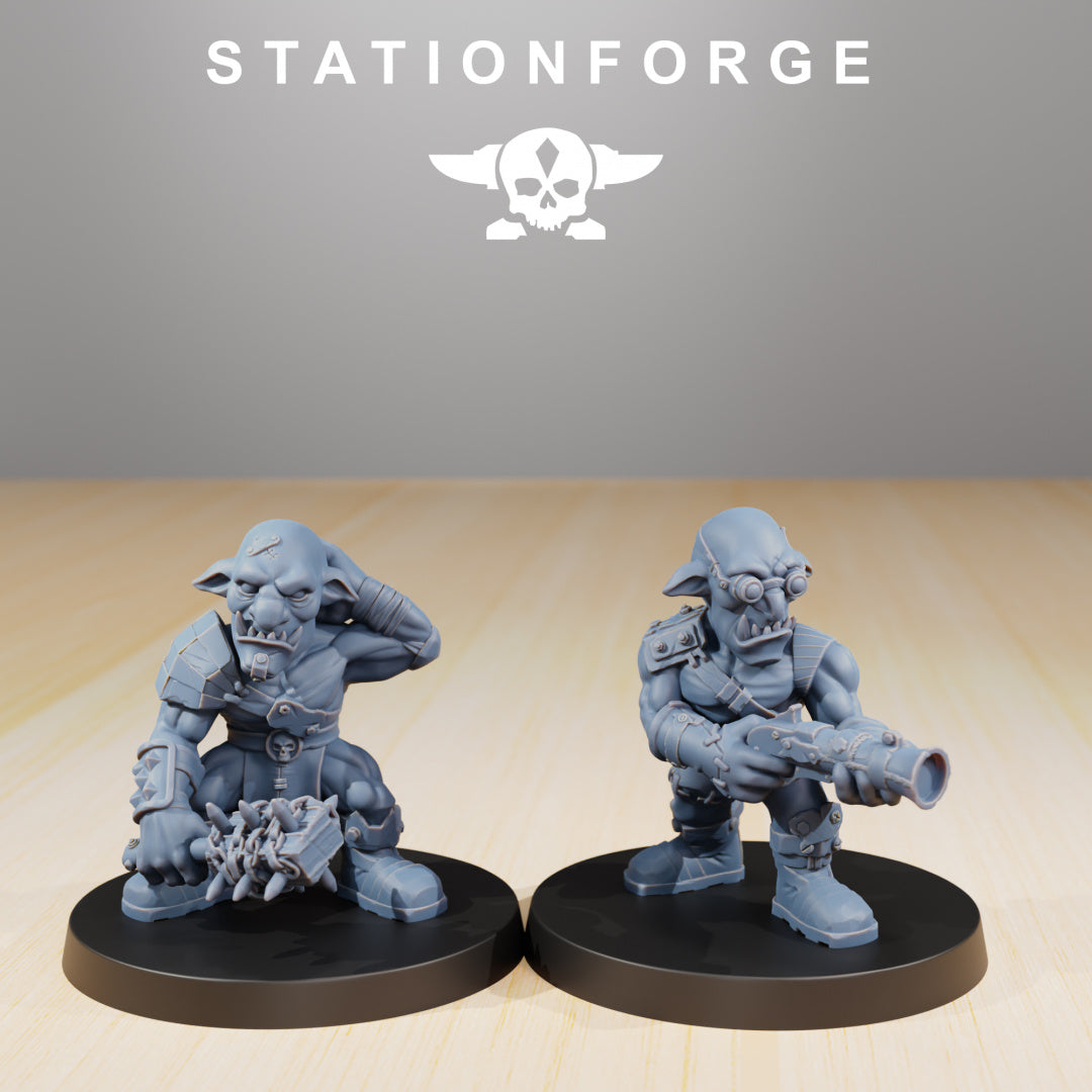 Orkaz Goblins - War Construct - Compatible with Warhammer 40K - by Station Forge - Tabletop RPG Miniature - Roleplaying 3D Printed Fantasy Mini