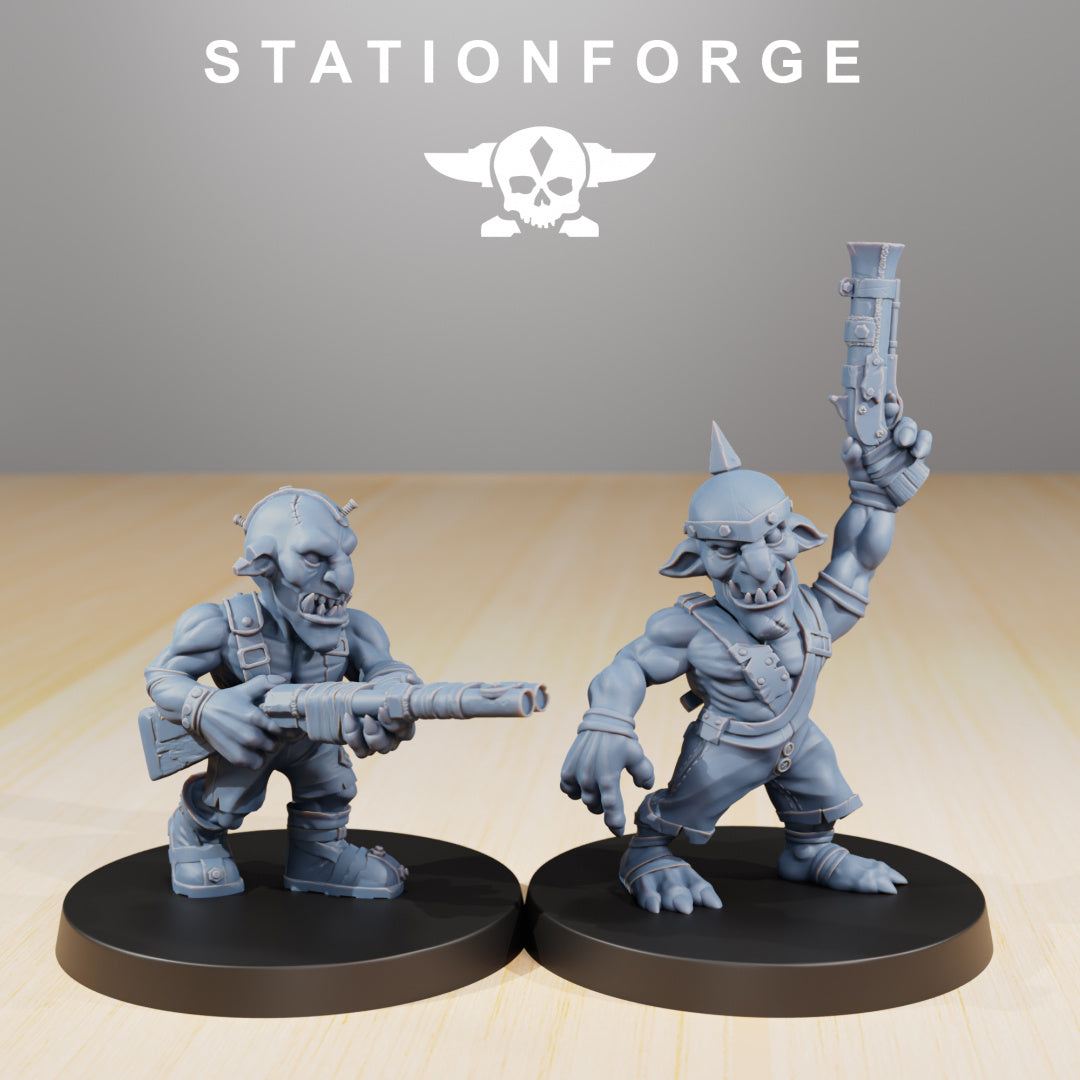 Orkaz Goblins - War Construct - Compatible with Warhammer 40K - by Station Forge - Tabletop RPG Miniature - Roleplaying 3D Printed Fantasy Mini