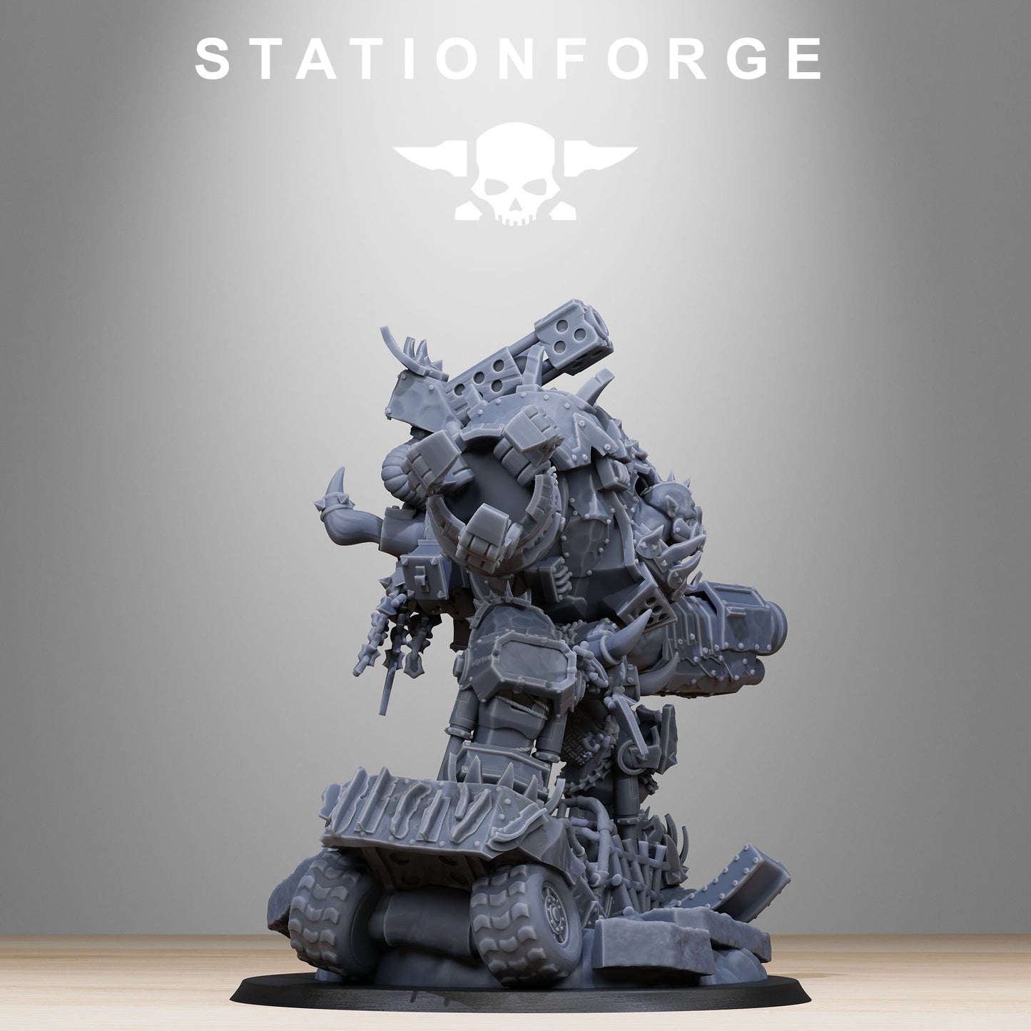 Orkaz Grand Nutta 2.0 - Orkaz Boss - Compatible with Warhammer 40K - by Station Forge - Tabletop RPG Miniature - Roleplaying 3D Printed Fantasy Mini