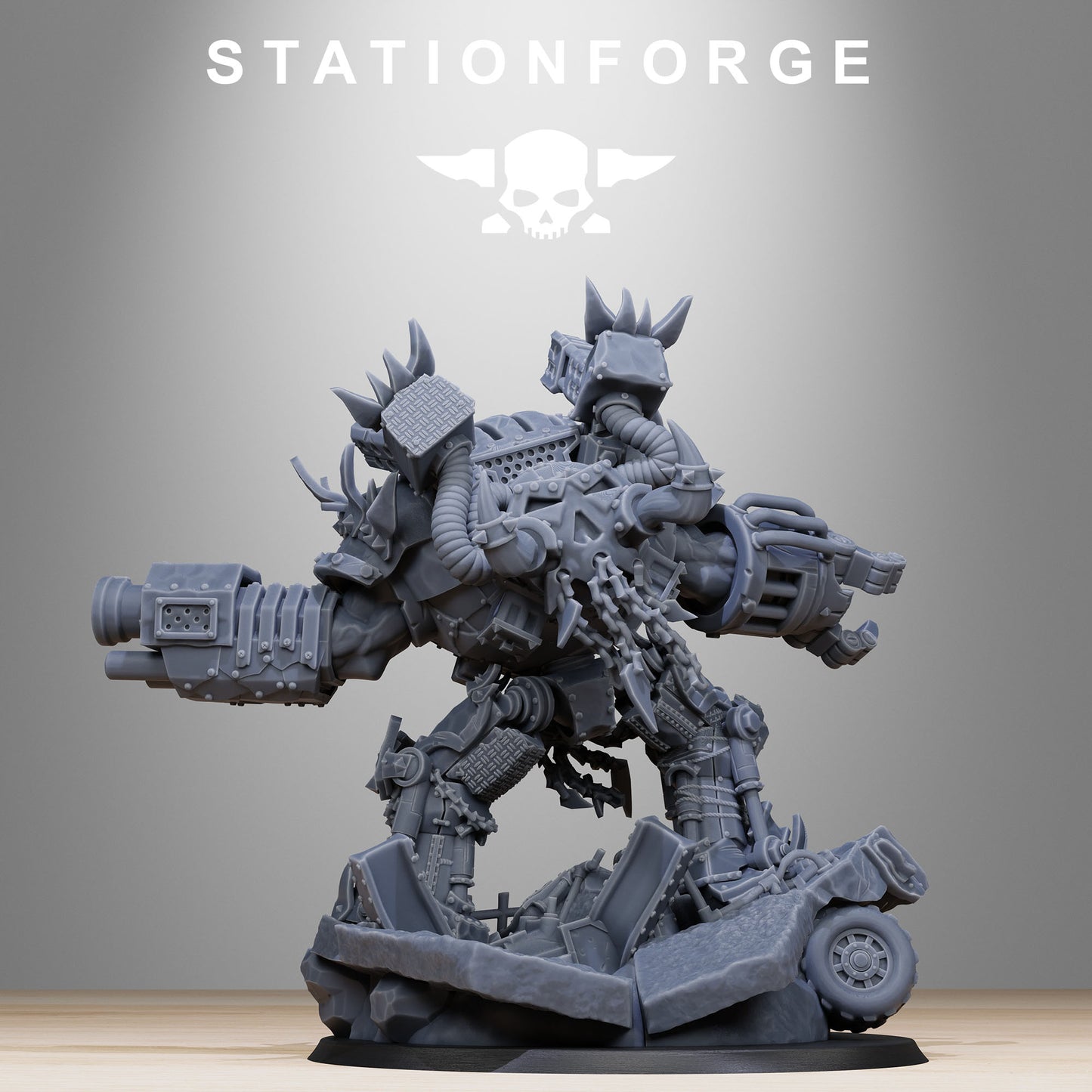 Orkaz Grand Nutta 2.0 - Orkaz Boss - Compatible with Warhammer 40K - by Station Forge - Tabletop RPG Miniature - Roleplaying 3D Printed Fantasy Mini