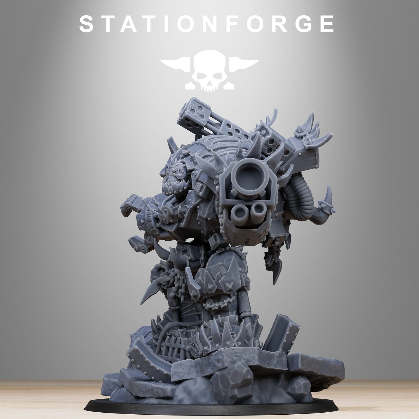 Orkaz Grand Nutta 2.0 - Orkaz Boss - Compatible with Warhammer 40K - by Station Forge - Tabletop RPG Miniature - Roleplaying 3D Printed Fantasy Mini