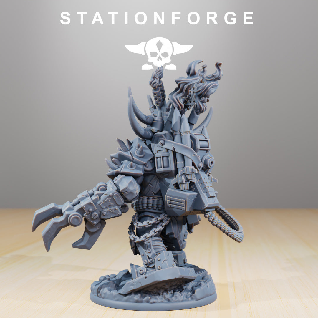 Orkaz Grand Nutta - Compatible with Warhammer 40K - by Station Forge - Tabletop RPG Miniature - Roleplaying 3D Printed Fantasy Mini