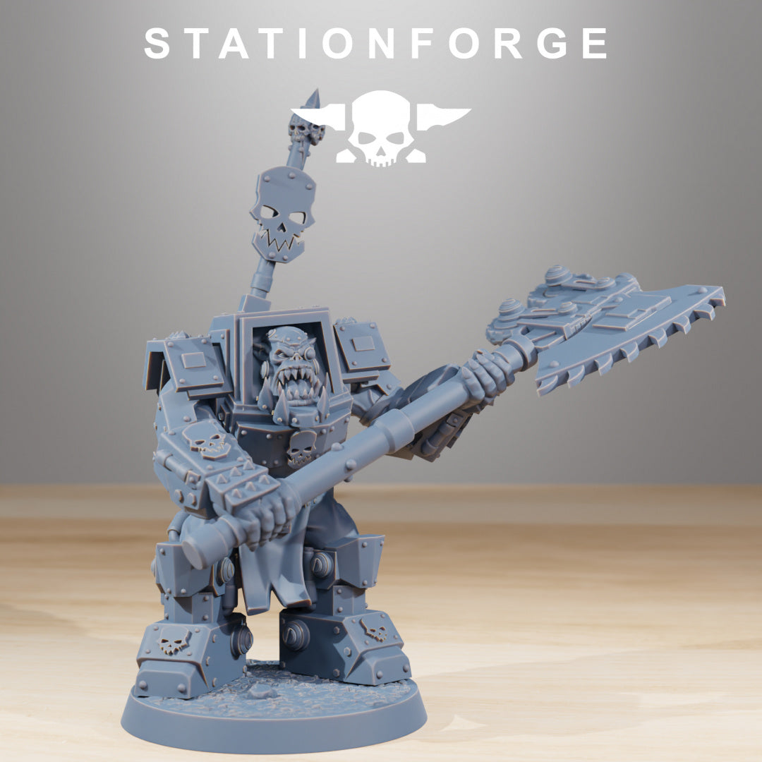 Orkaz Infantry - Compatible with Warhammer 40K - by Station Forge - Tabletop RPG Miniature - Roleplaying 3D Printed Fantasy Mini