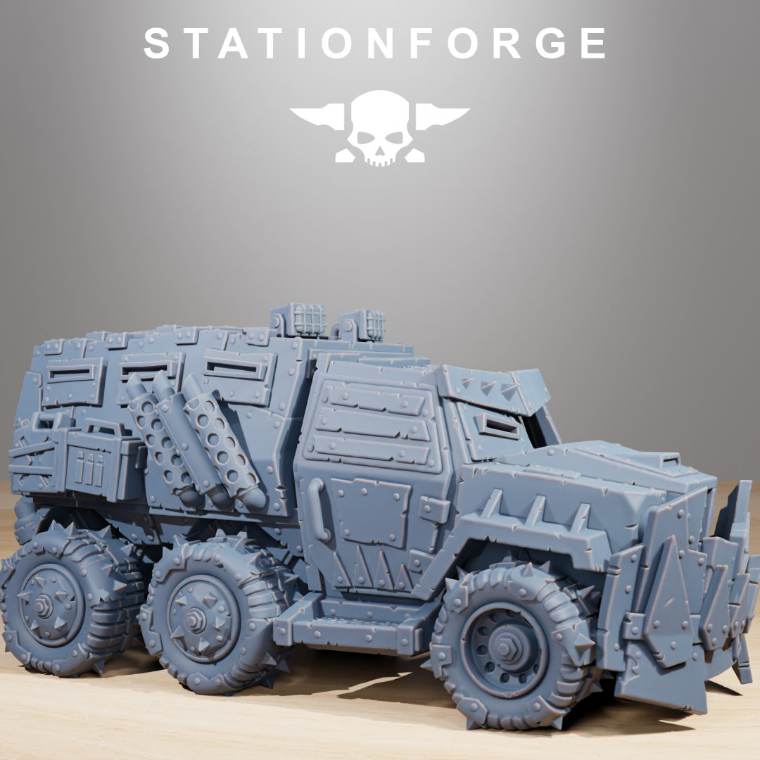 Orkaz Party Wagon - Compatible with Warhammer 40K - by Station Forge - Tabletop RPG Miniature - Roleplaying 3D Printed Fantasy Mini