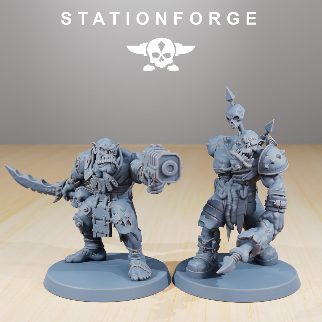 Orkaz Plague Spreadaz  - Compatible with Warhammer 40K - by Station Forge - Tabletop RPG Miniature - Roleplaying 3D Printed Fantasy Mini