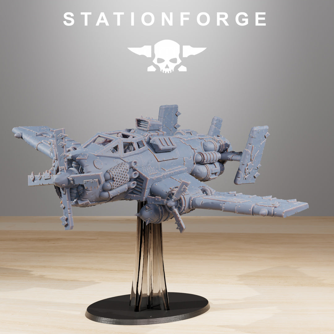 Orkaz Plane - Compatible with Warhammer 40K& - by Station Forge - Tabletop RPG Miniature - Roleplaying 3D Printed Fantasy Mini