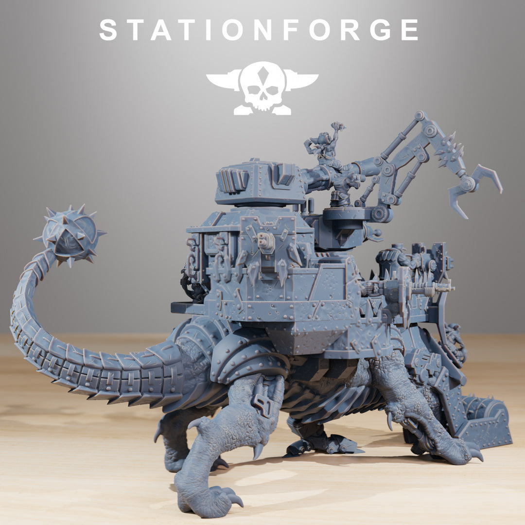 Orkaz Run Rolla - Compatible with Warhammer 40K - by Station Forge - Tabletop RPG Miniature - Roleplaying 3D Printed Fantasy Mini