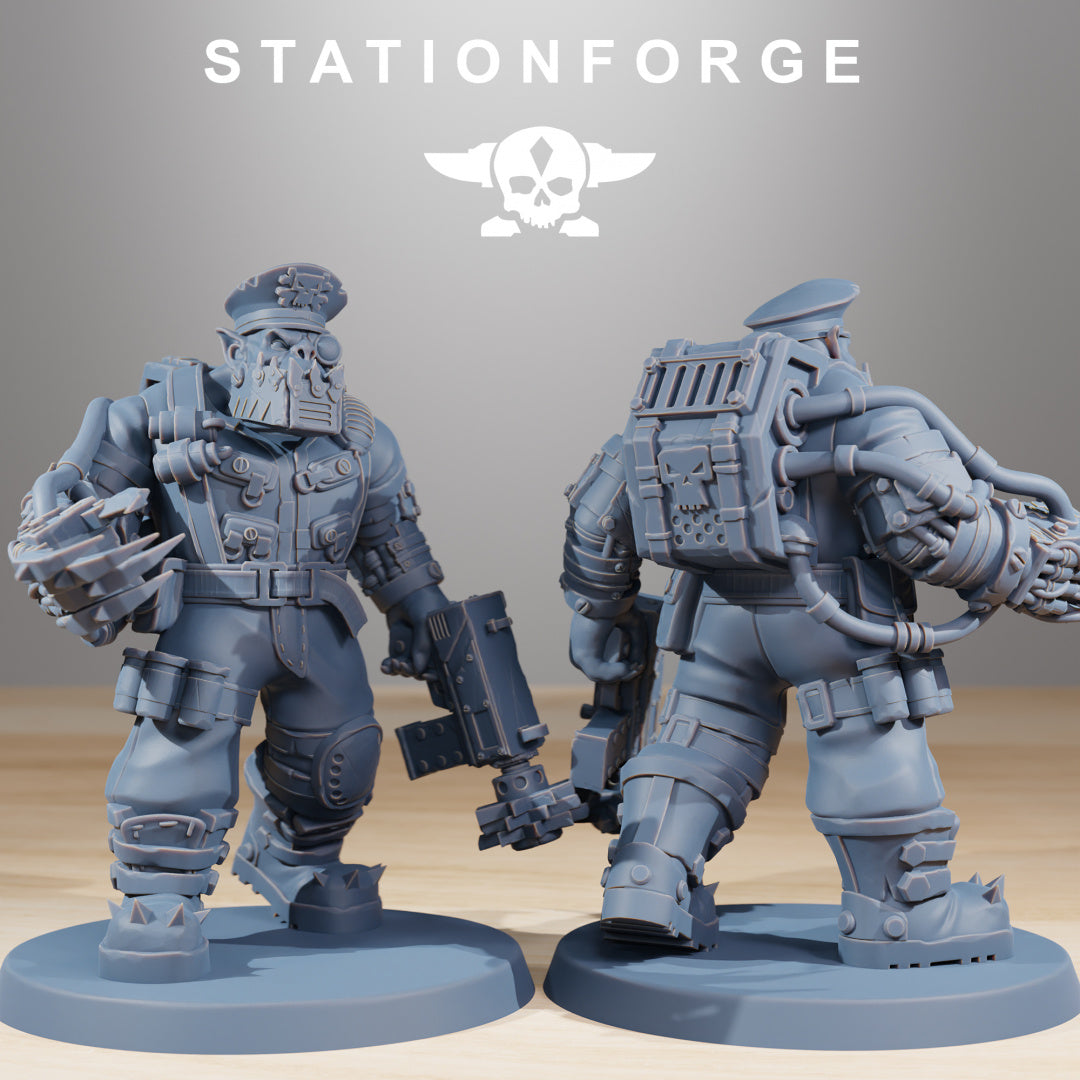 Orkaz Skillers - Compatible with Warhammer 40K - by Station Forge - Tabletop RPG Miniature - Roleplaying 3D Printed Fantasy Mini