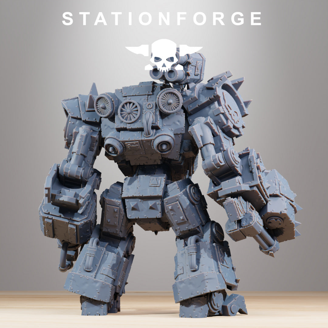 Orkaz Walkanator - Compatible with Warhammer 40K - by Station Forge - Tabletop RPG Miniature - Roleplaying 3D Printed Fantasy Mini