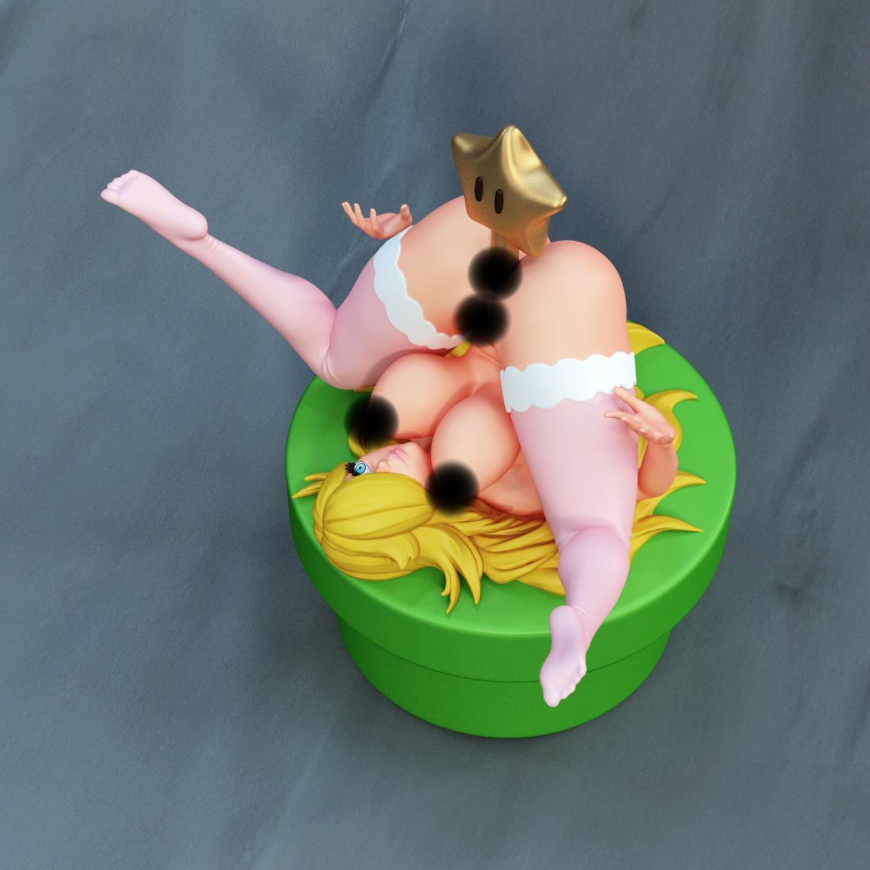 Peach Star Sculpture (75mm to 500mm) - Unassembled/Unpainted/3D Print