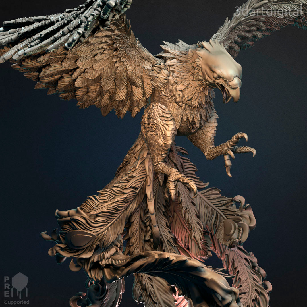 Phoenix - Legendary Creatures - by 3dartDigital - Tabletop RPG Miniature - Roleplaying 3D Printed Fantasy Mini