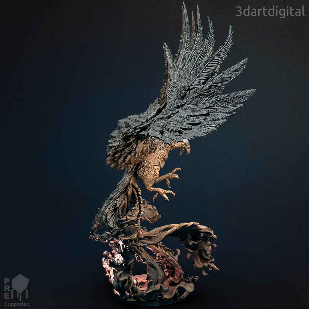 Phoenix - Legendary Creatures - by 3dartDigital - Tabletop RPG Miniature - Roleplaying 3D Printed Fantasy Mini