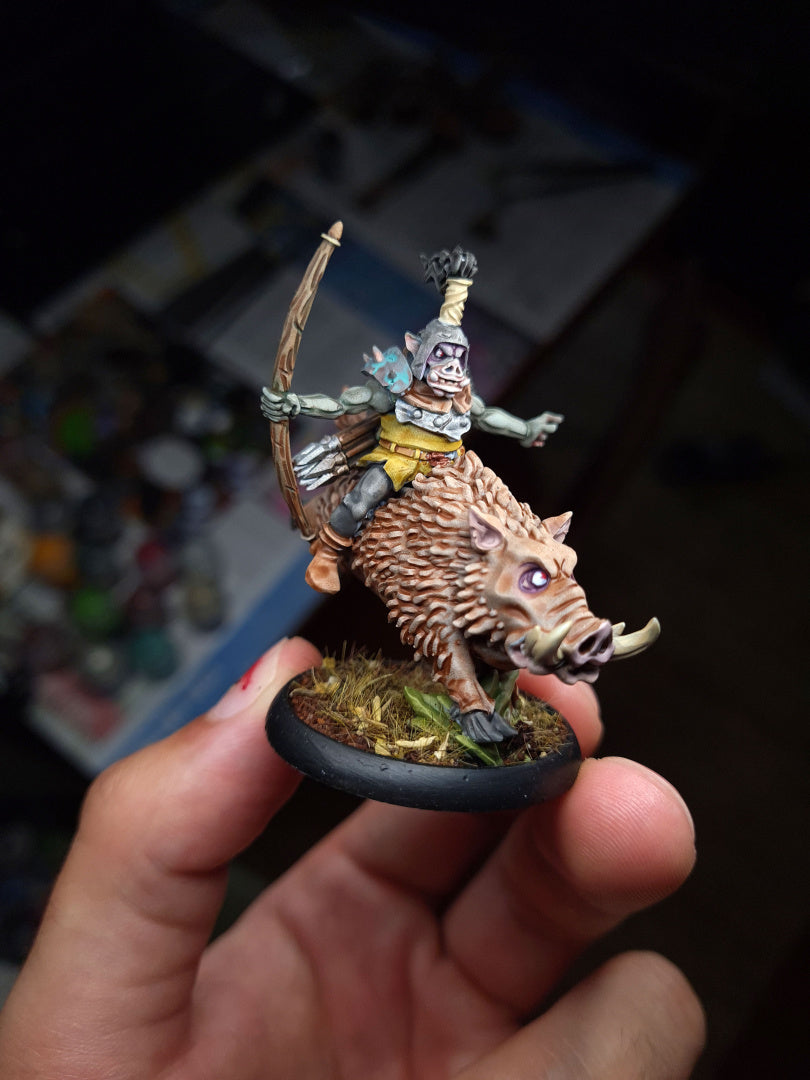 Pig-Faced Orc Cavalry - Dungeons and Dragons - by Warp Minis- Tabletop RPG Miniature - Roleplaying 3D Printed Fantasy Mini