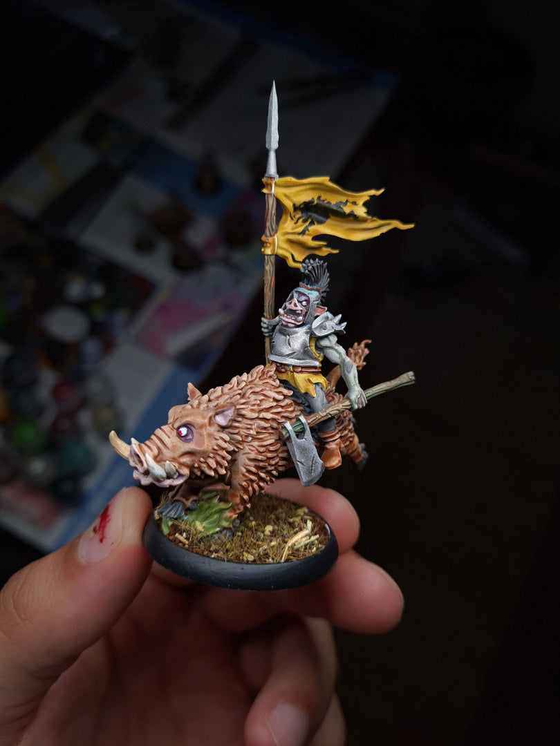 Pig-Faced Orc Cavalry - Dungeons and Dragons - by Warp Minis- Tabletop RPG Miniature - Roleplaying 3D Printed Fantasy Mini