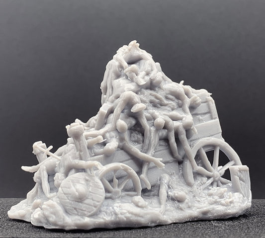 Pile of bodies on a wagon - Scatter Terrain - by Mini Monster Mayhem- Tabletop RPG Miniature - Roleplaying 3D Printed Fantasy Mini