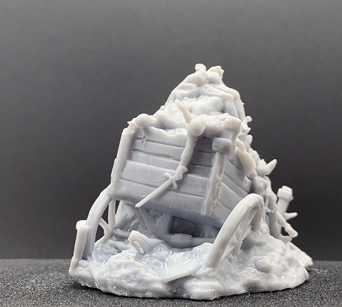 Pile of bodies on a wagon - Scatter Terrain - by Mini Monster Mayhem- Tabletop RPG Miniature - Roleplaying 3D Printed Fantasy Mini