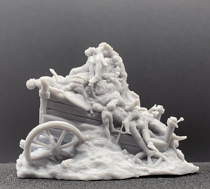 Pile of bodies on a wagon - Scatter Terrain - by Mini Monster Mayhem- Tabletop RPG Miniature - Roleplaying 3D Printed Fantasy Mini