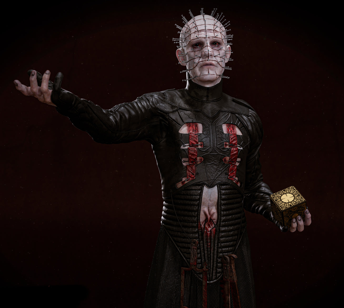 Pinhead: Hellraiser Sculpture (75mm to 500mm) - Unassembled/Unpainted/3D Print