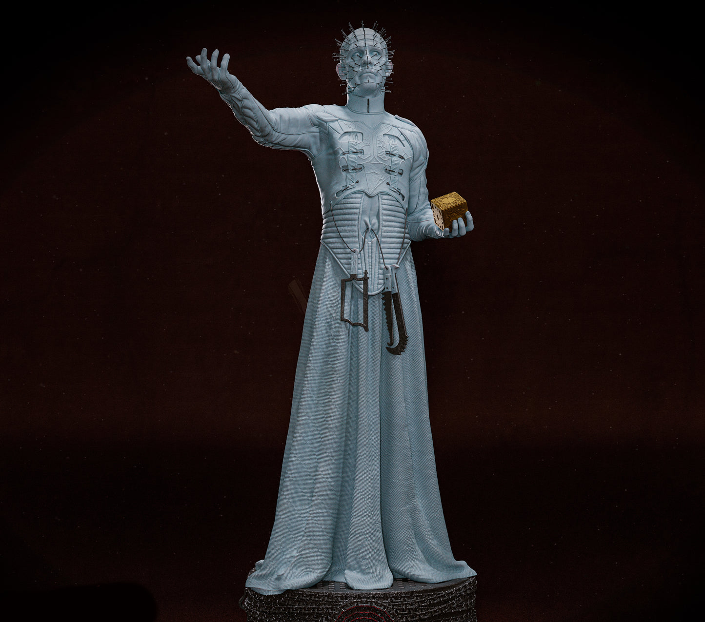 Pinhead: Hellraiser Sculpture (75mm to 500mm) - Unassembled/Unpainted/3D Print