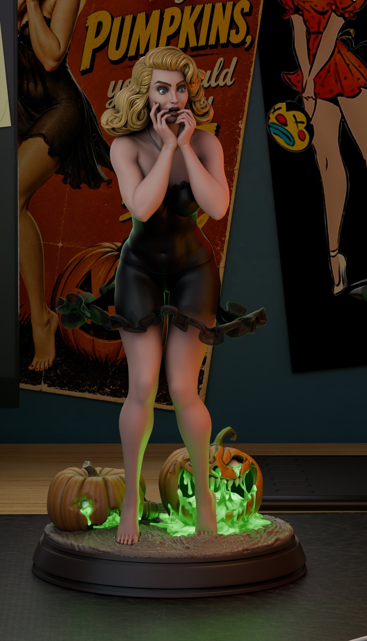 Pin up Halloween Sculpture (75mm to 500mm) - Unassembled/Unpainted/3D Print