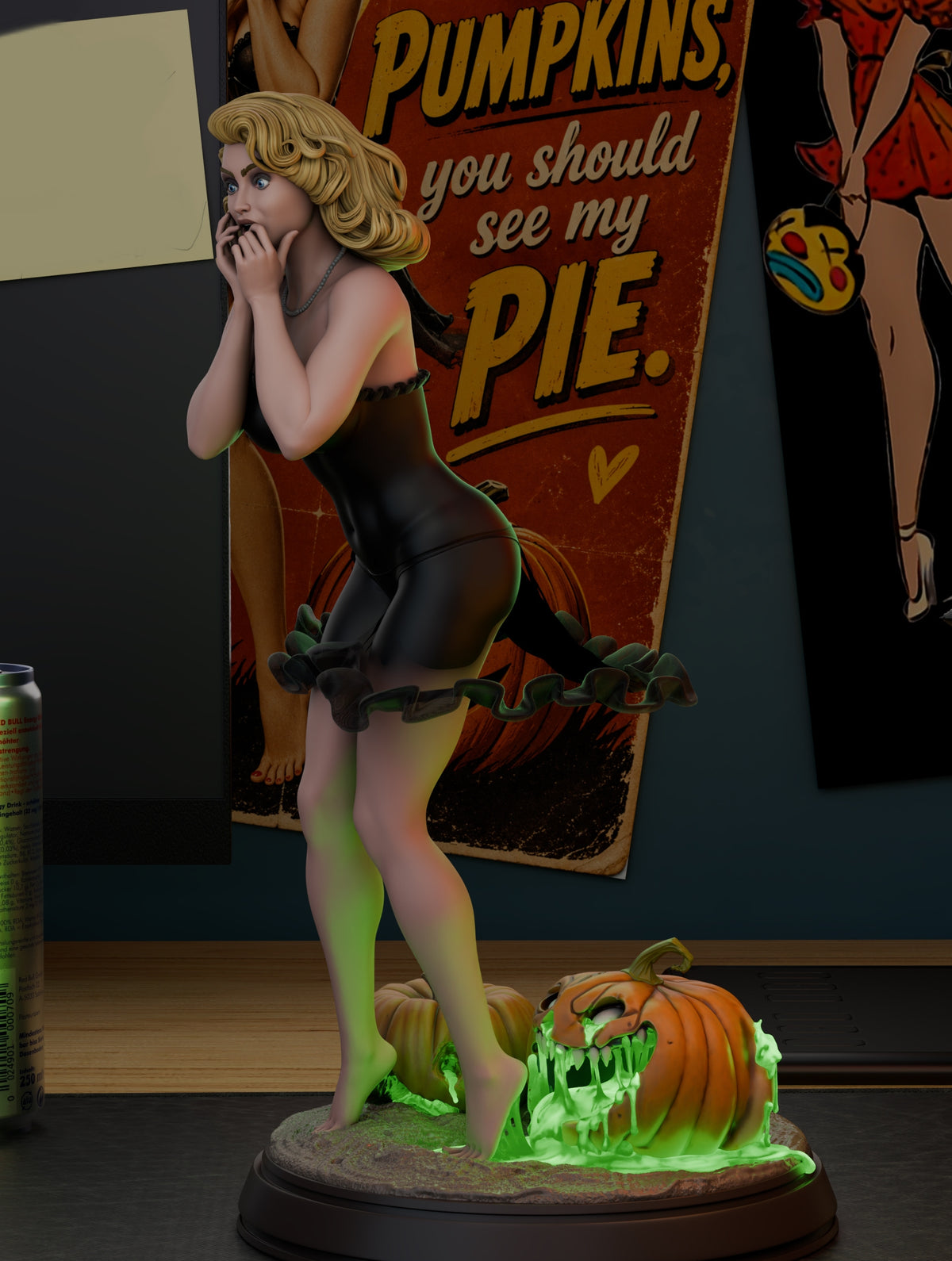 Pin up Halloween Sculpture (75mm to 500mm) - Unassembled/Unpainted/3D Print
