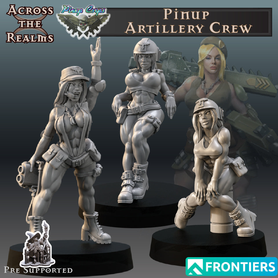 Pin Up Artillery Crew SFW/NSFW(x3) - TTRPG - Wargaming - Grimdark
