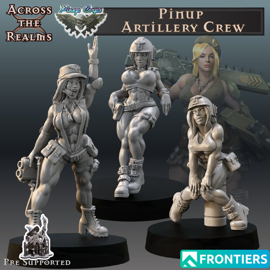 Pin Up Artillery Crew SFW/NSFW(x3) - TTRPG - Wargaming - Grimdark