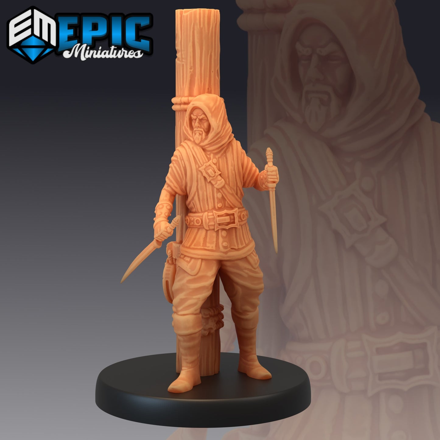 Pirate Cutthroat with Daggers - by Epic Miniatures - Tabletop RPG Miniature - Roleplaying 3D Printed Fantasy Mini