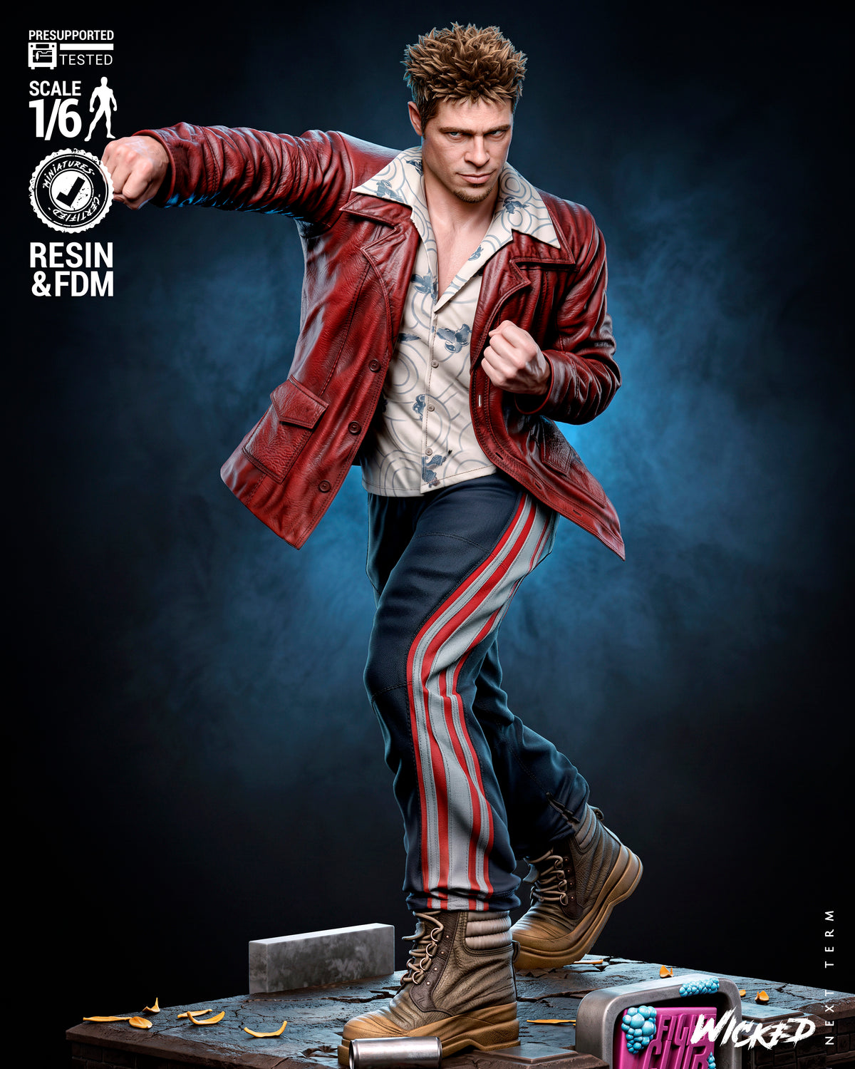 Fight Club Diorama (75mm to 500mm) - Unassembled/Unpainted/3D Print