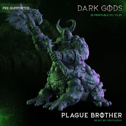 Plague Brother Pestilence - Demon - by Dark Gods- Tabletop RPG Miniature - Roleplaying 3D Printed Fantasy Mini