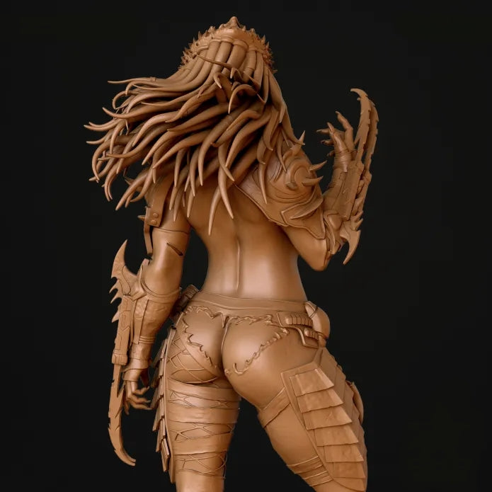 Female Predator NSFW Sculpture (75mm to 500mm) - Unassembled/Unpainted/3D Print