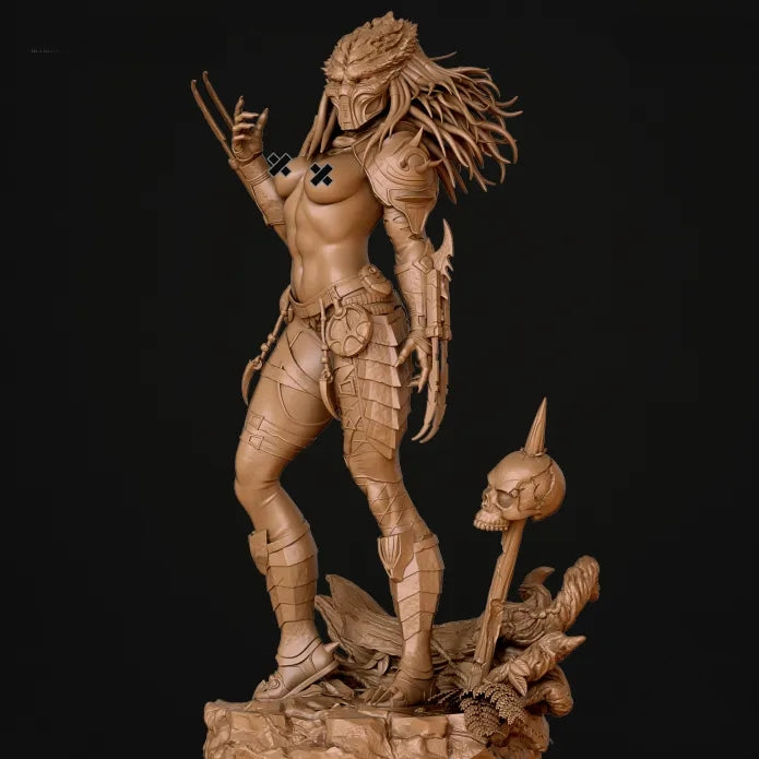 Female Predator NSFW Sculpture (75mm to 500mm) - Unassembled/Unpainted/3D Print