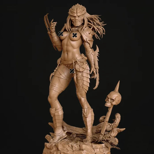 Female Predator NSFW Sculpture (75mm to 500mm) - Unassembled/Unpainted/3D Print