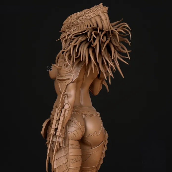 Female Predator NSFW Sculpture (75mm to 500mm) - Unassembled/Unpainted/3D Print
