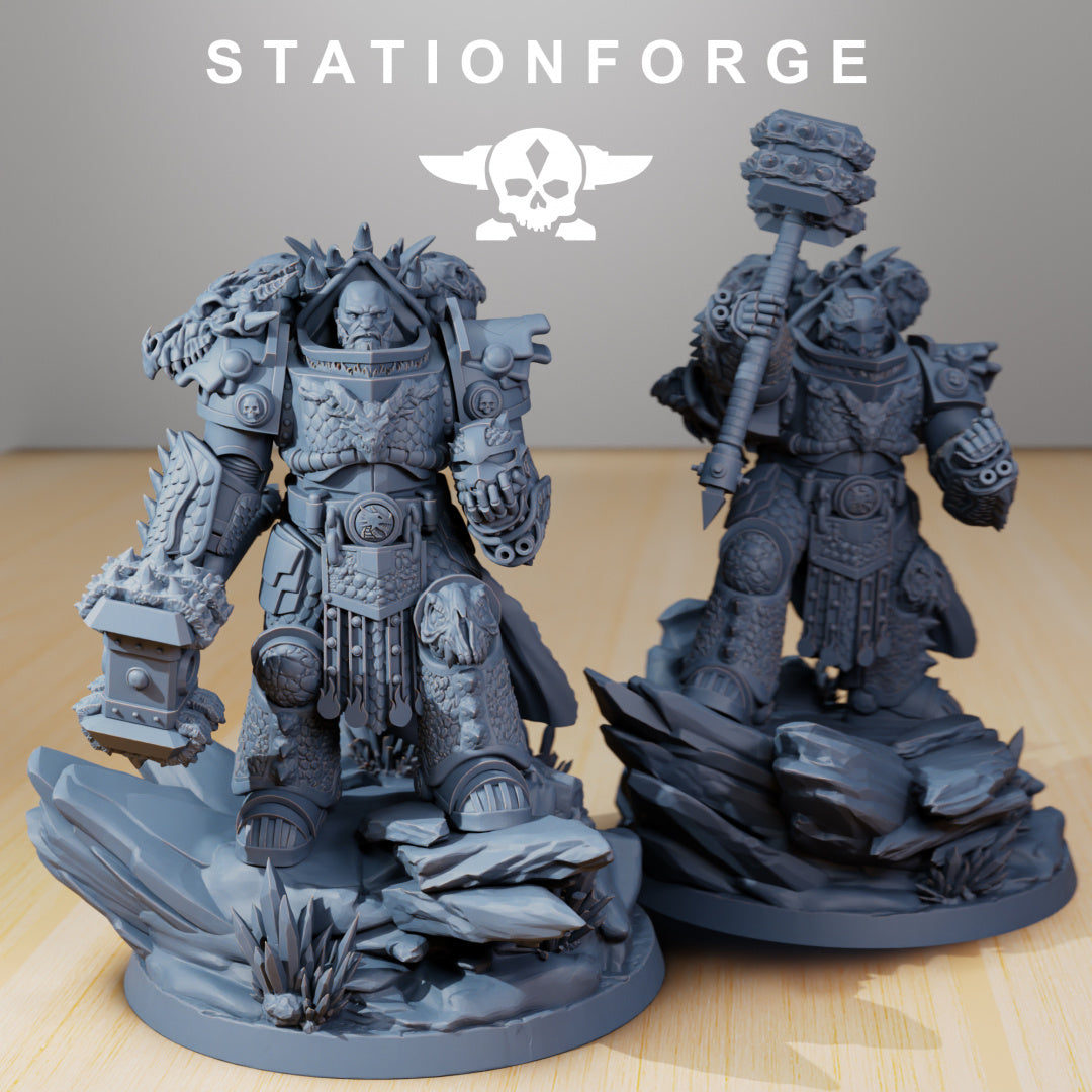 Prime Leader Of The Dragon Knights - by Station Forge - Tabletop RPG Miniature - Roleplaying 3D Printed Fantasy Mini