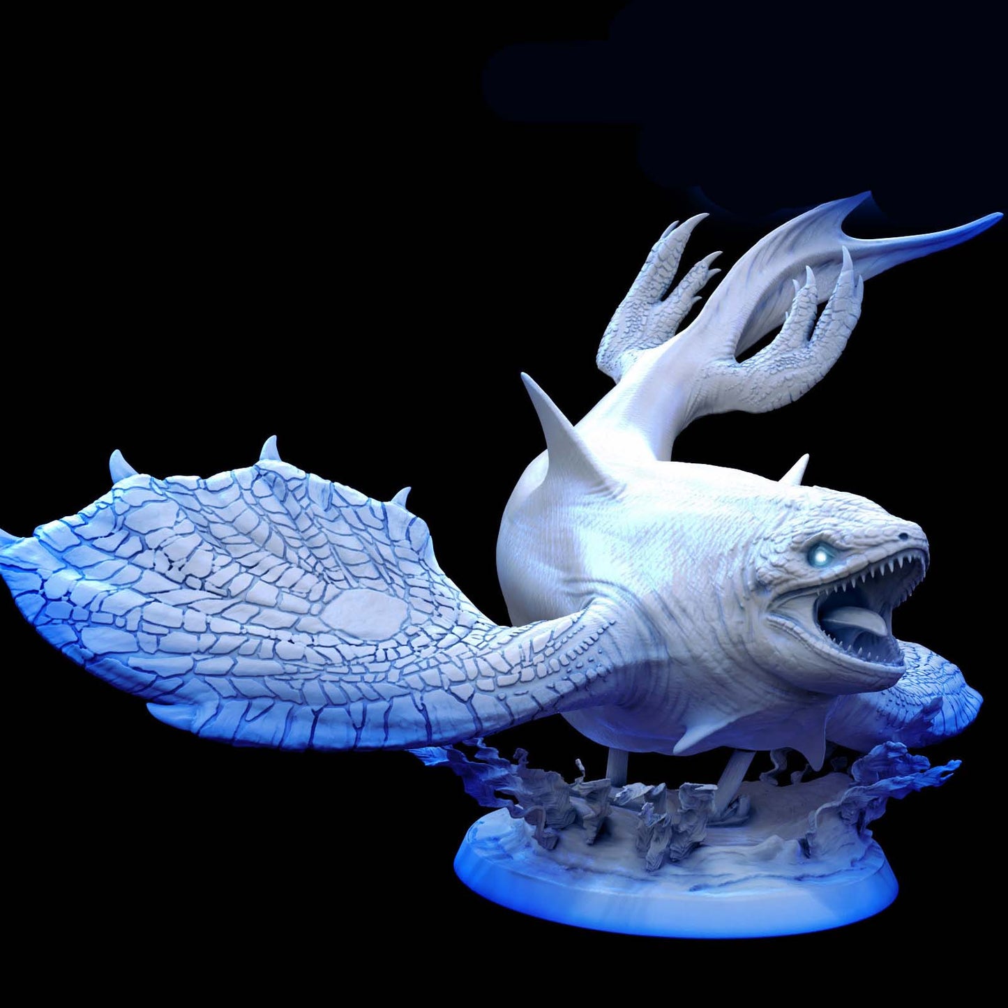 Primordial Orca - Pose 2 - by Mini Monster Mayhem- Tabletop RPG Miniature - Roleplaying 3D Printed Fantasy Mini